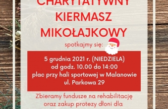 Charytatywny kiermasz mikolajkowy dla Pauliny Jasiak
