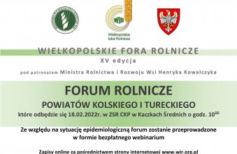 Zaproszenie na Rolnicze Forum Powiatowe-2