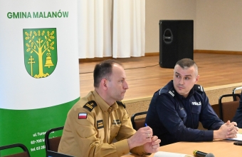 Przedstawiciel PSP i Policji