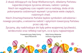 Pastelowa Pisanki Wielkanoc Kartka z zyczeniami