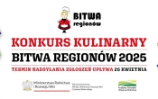 kolorowa grafika z kwiatami oraz napisem na srodku promujaca konkurs kulinarny Bitwa regionow