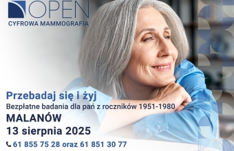 badania mammograficzne sierpien - plakat