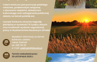 plakat dot. konkursu Polska wieś - dziedzictwo i przyszłość