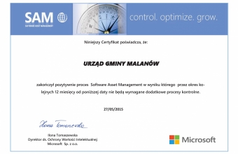 Certyfikat SAM -  URZAD GMINY MALANOW (3)