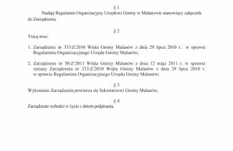 Zarzadzenie_Regulamin_Organizacyjny_UG_Malanow
